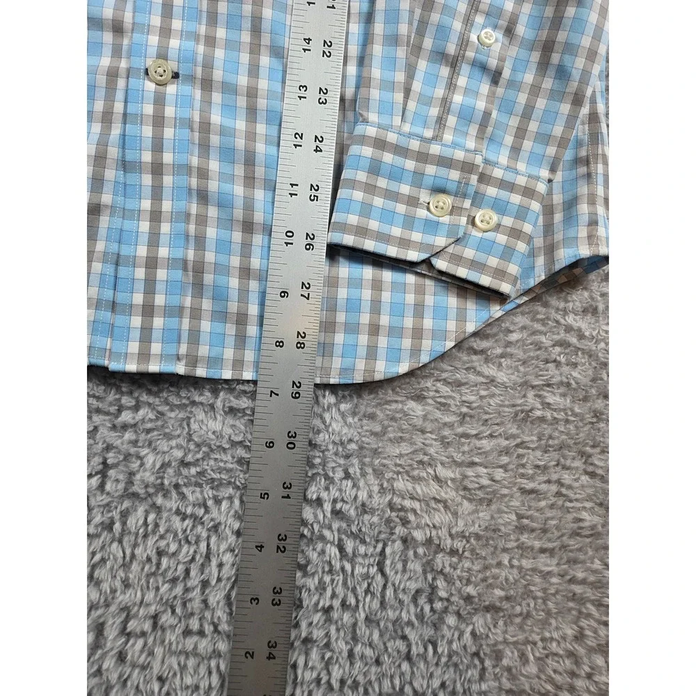 Banana Republic‎ Button Down Shirt S Blue Grey Mens Non-Iron Tailored Slim Fit